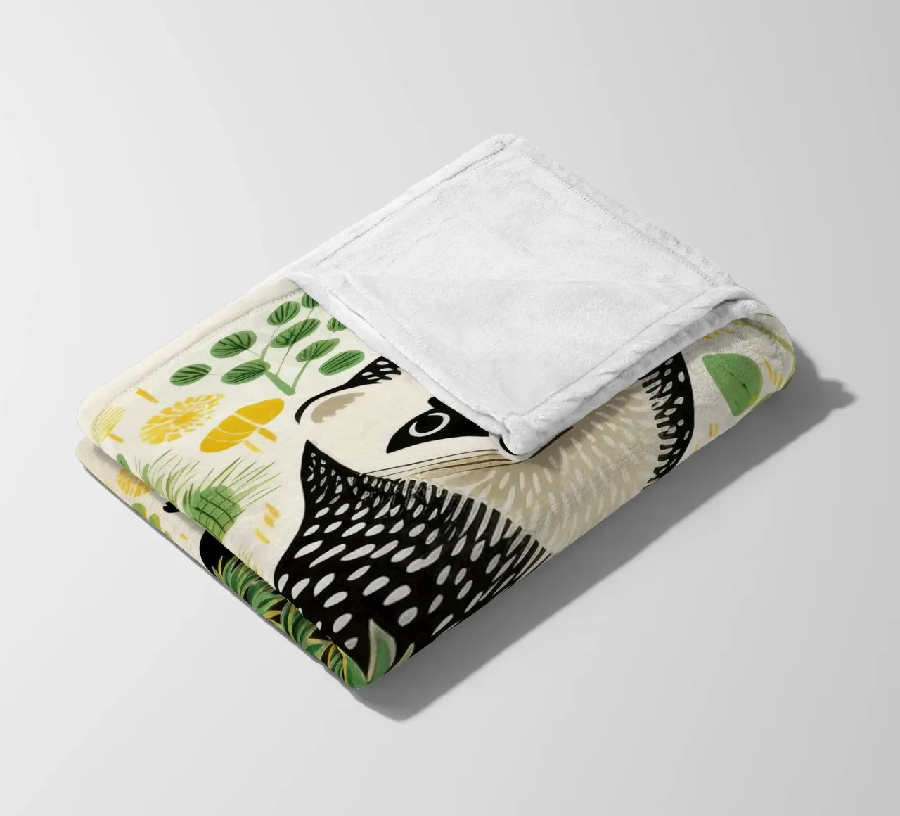 Furetto verde 1 coperta in pile da Minimal Animal Art