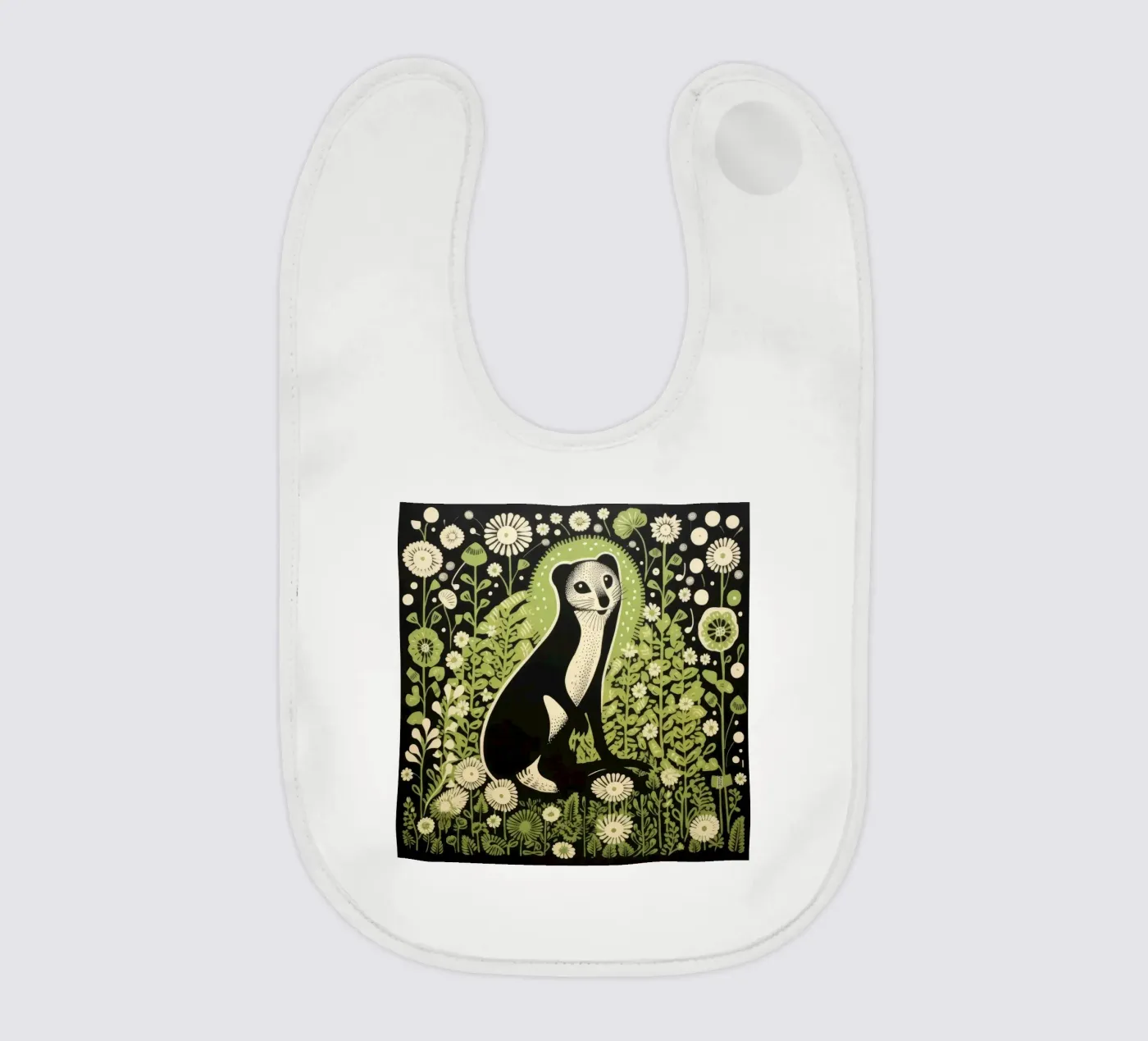 Furetto verde bavaglino da Minimal Animal Art