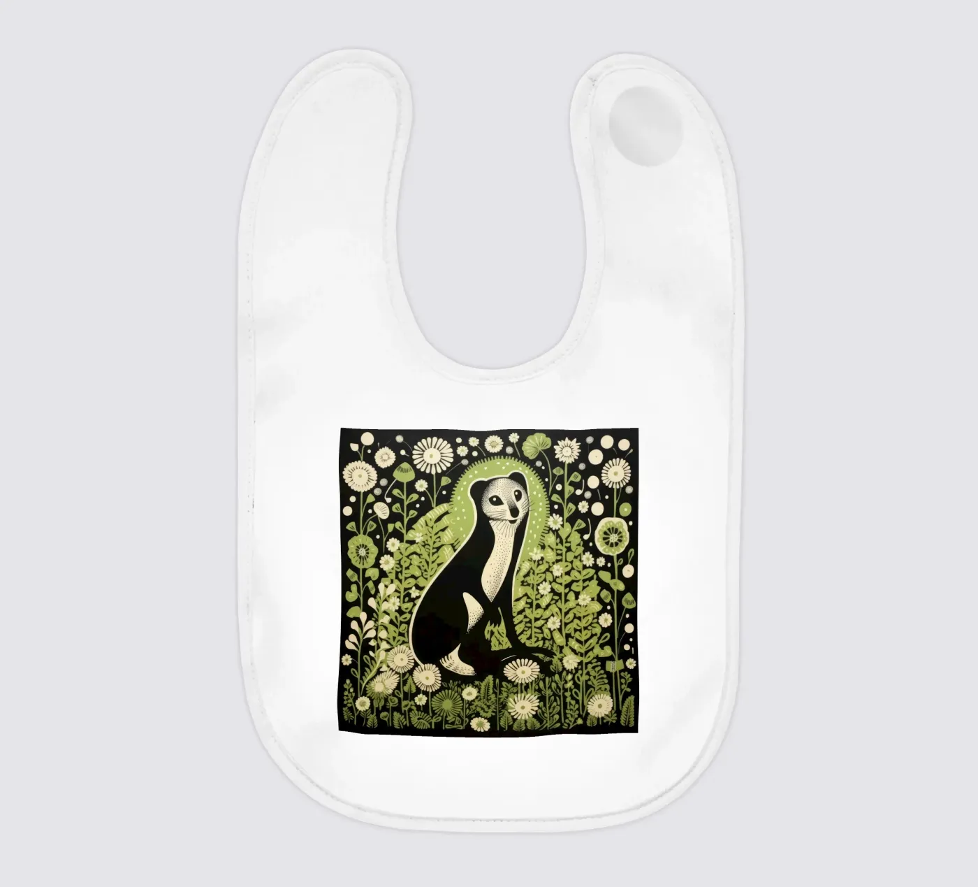 Furetto verde bavaglino da Minimal Animal Art