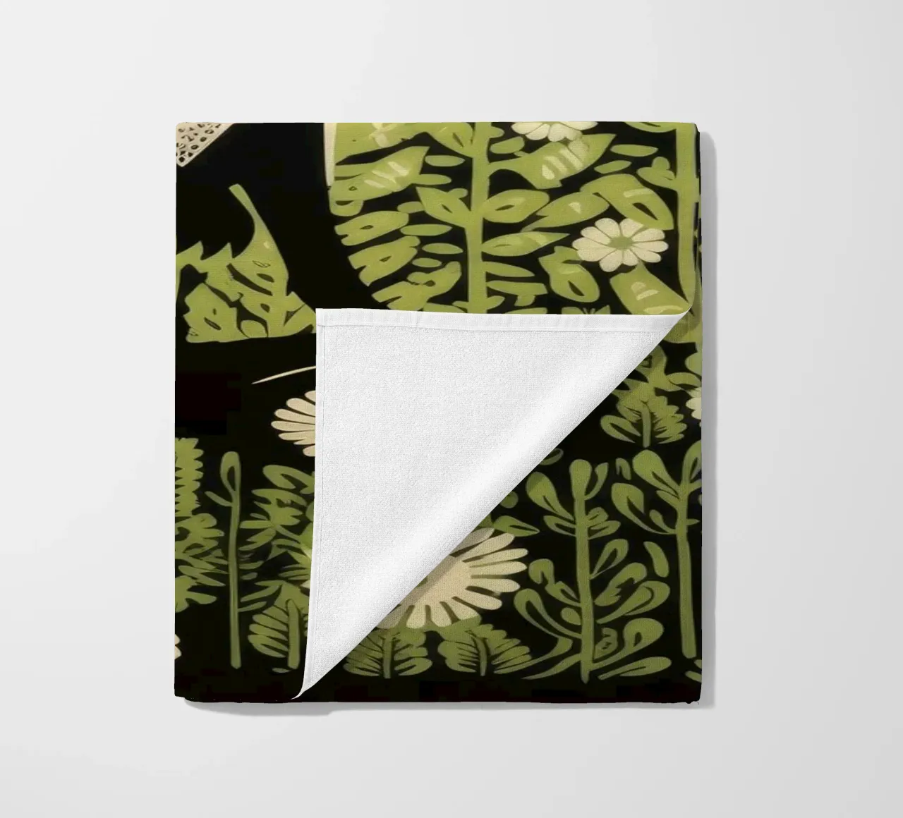 Furetto verde 2 telo mare da Minimal Animal Art