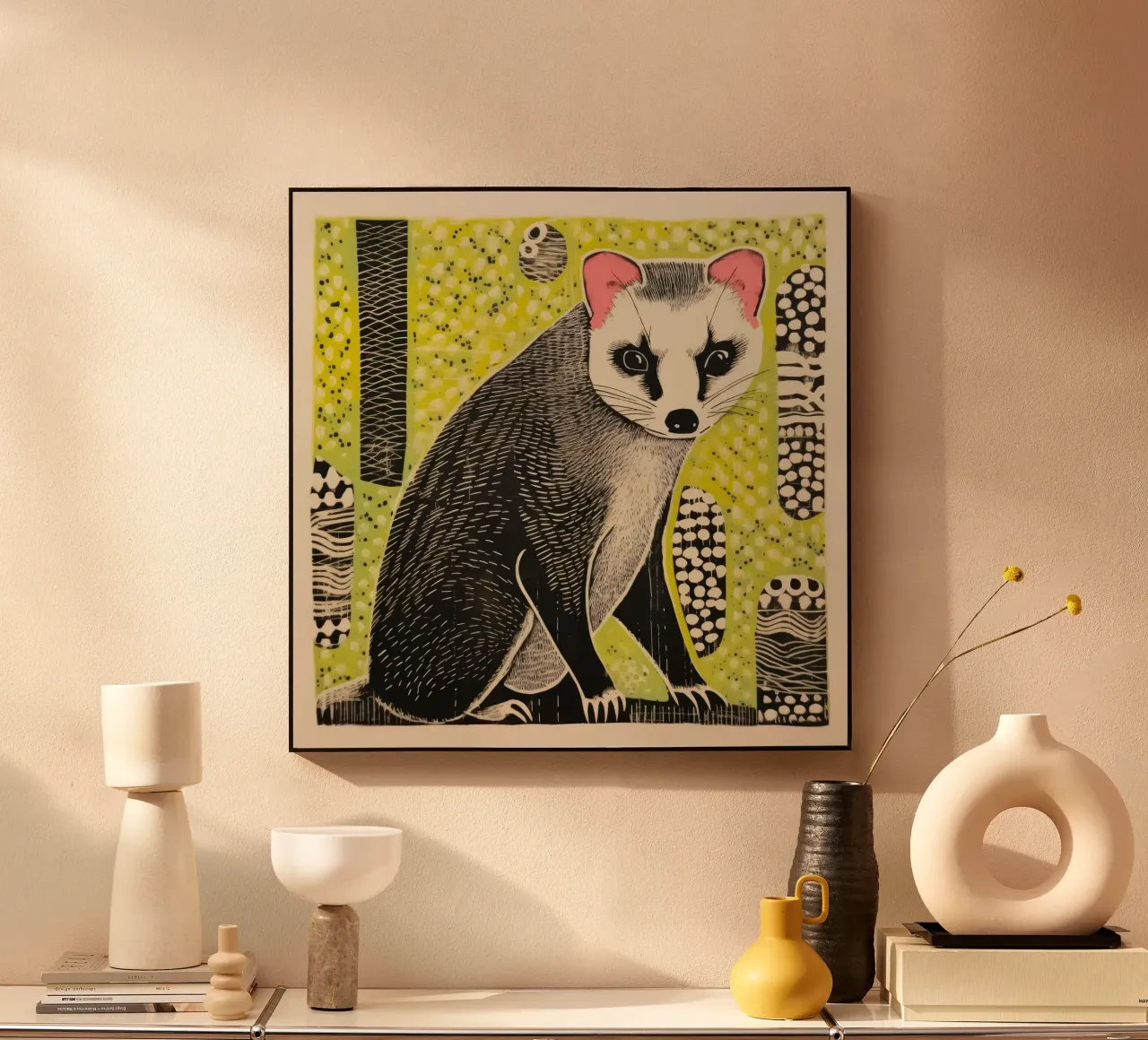 Furetto verde plexiglass da Minimal Animal Art