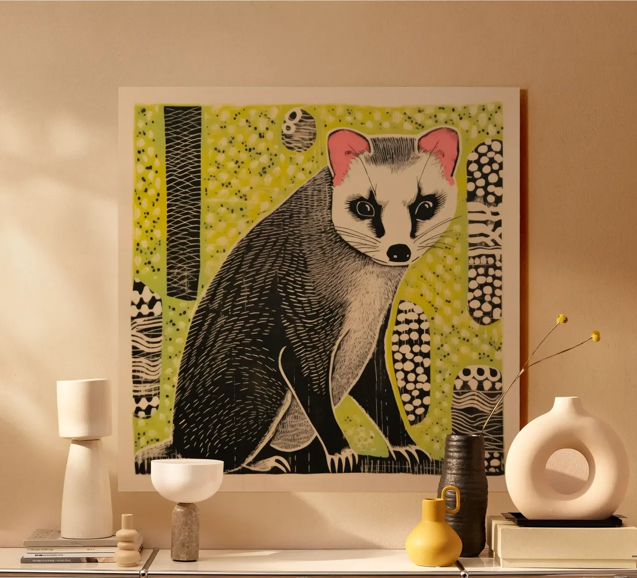 Furetto verde plexiglass da Minimal Animal Art