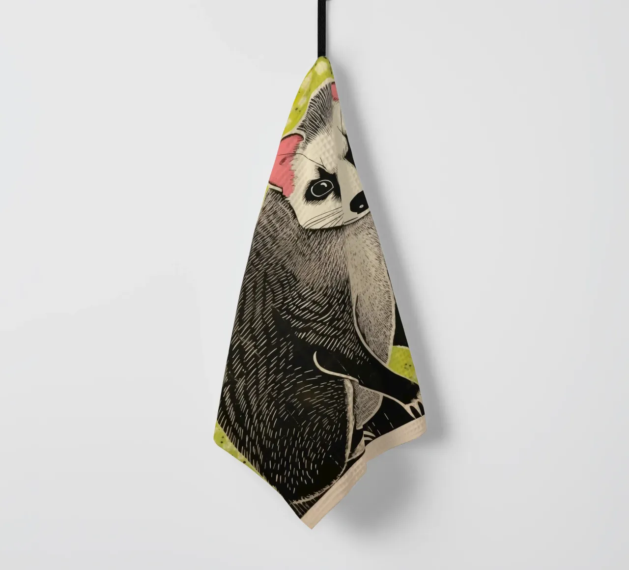 Furet vert 3 torchon de Minimal Animal Art