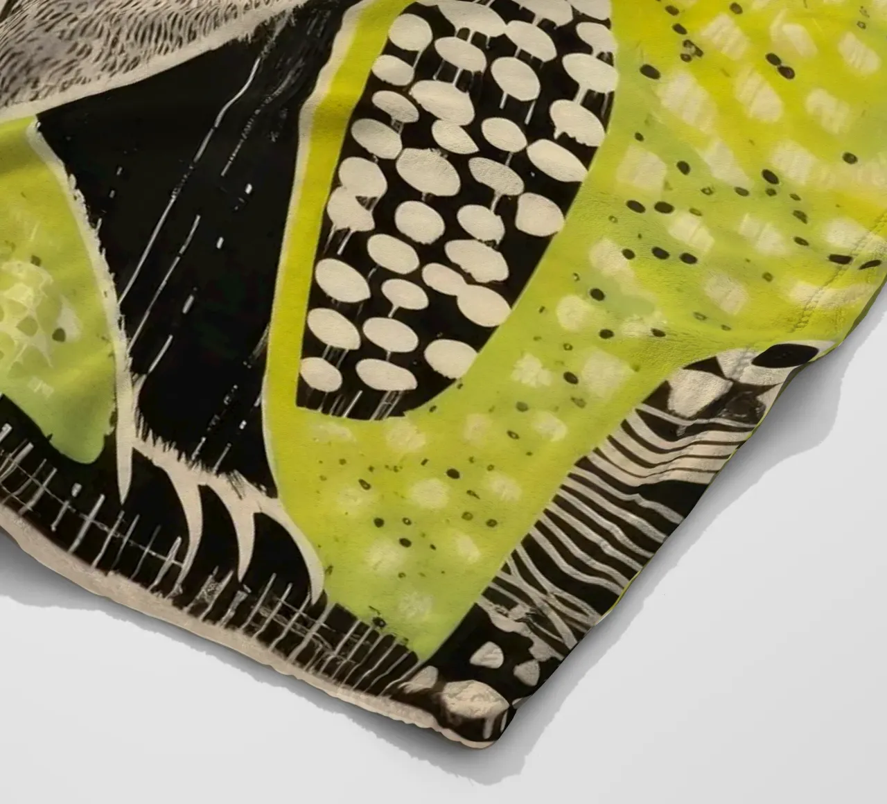 Furetto verde 3 coperta in pile da Minimal Animal Art