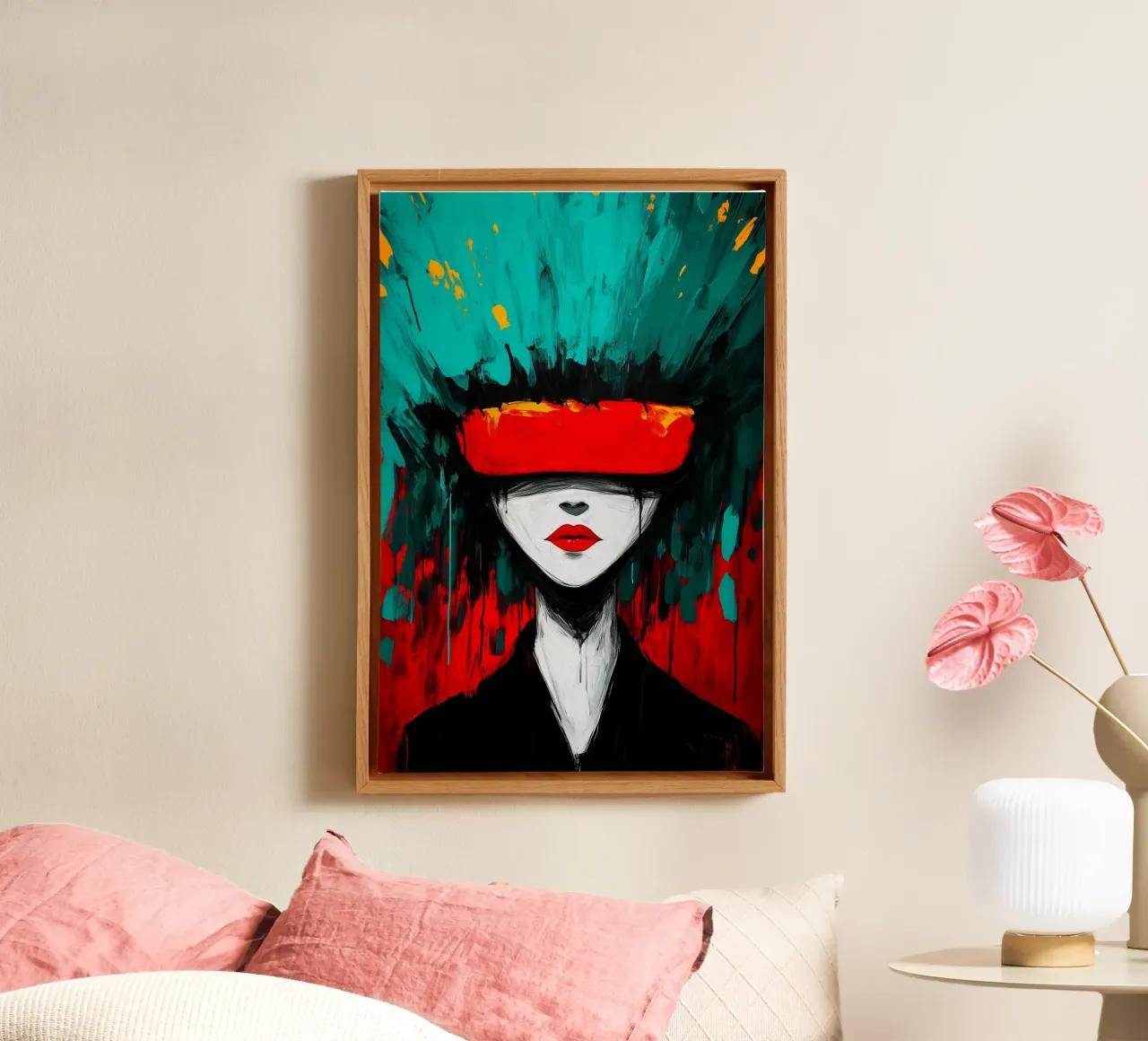 Blinde werkelijkheid canvas met Baklijst van melipo-art