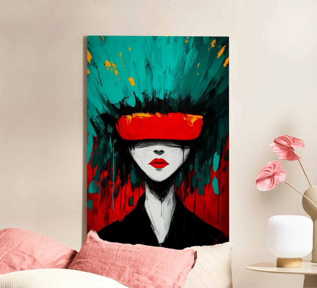 Blinde werkelijkheid canvas met Baklijst van melipo-art