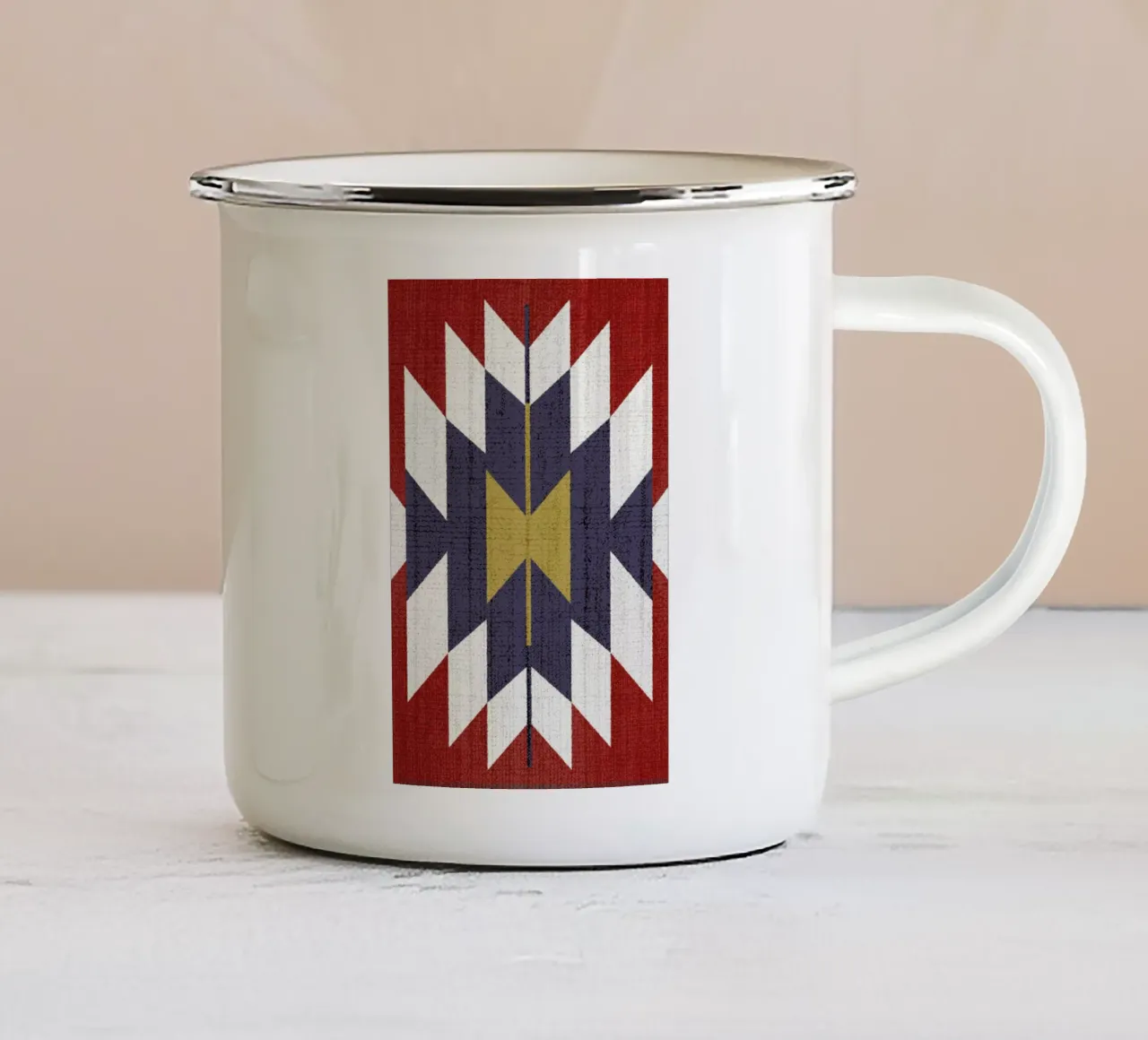 Print 89 Emaille Tasse von Lila x Lola