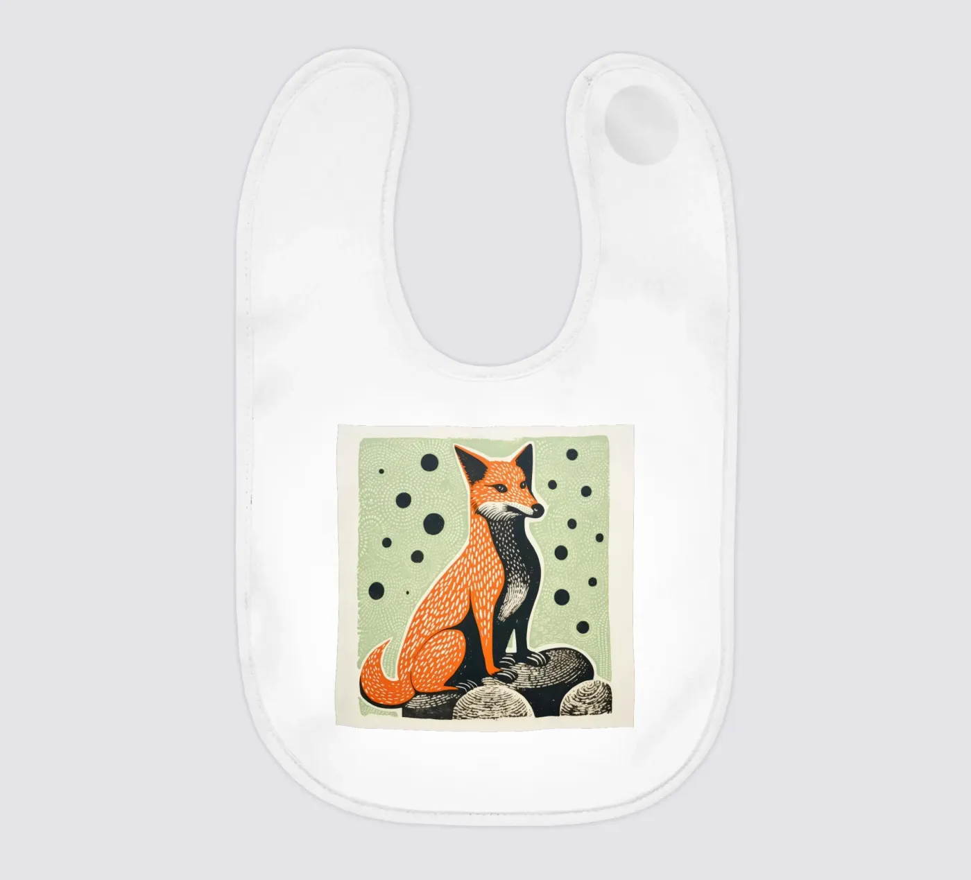 Green Fox bavaglino da Minimal Animal Art