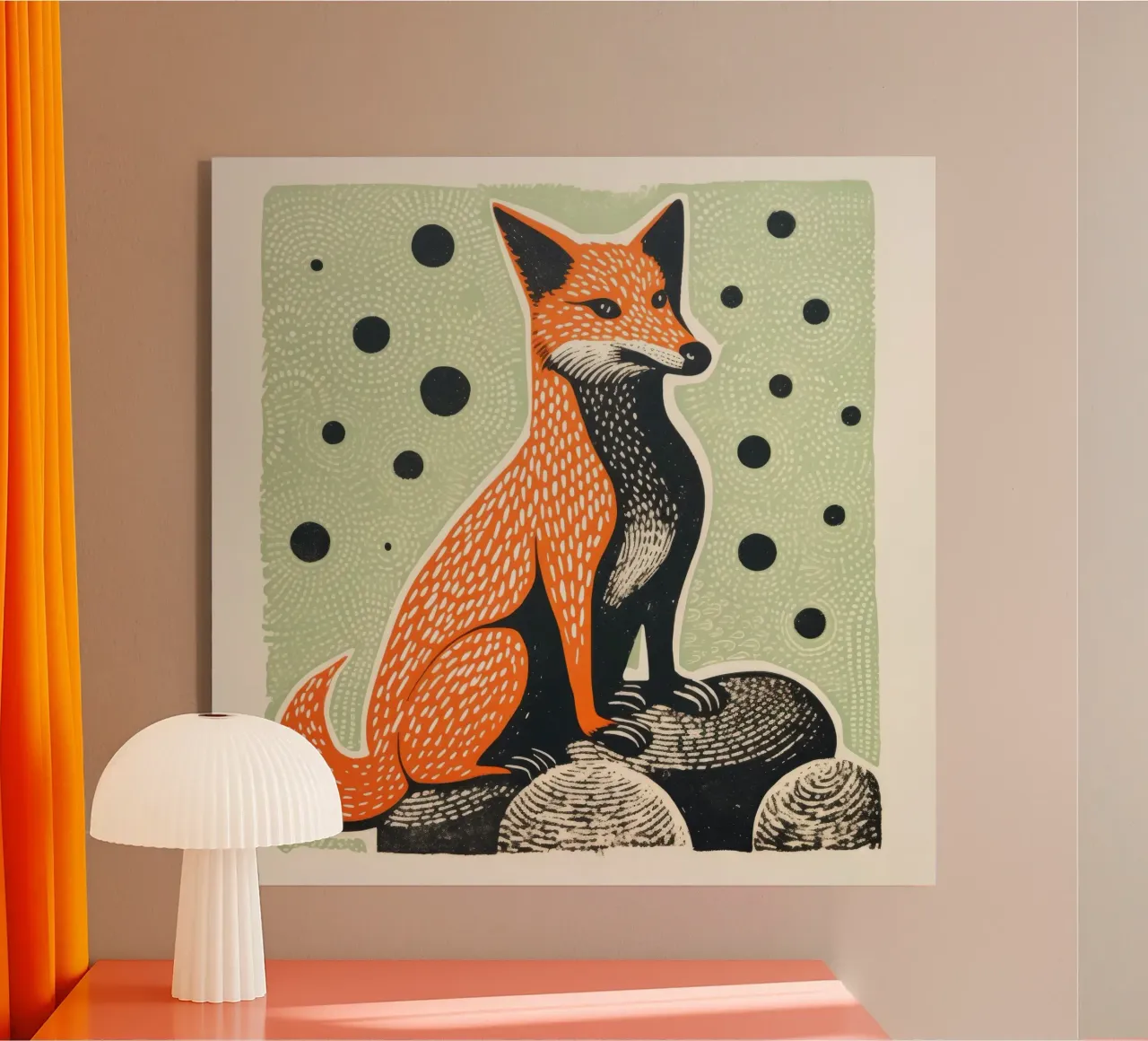 Volpe verde plexiglass da Minimal Animal Art