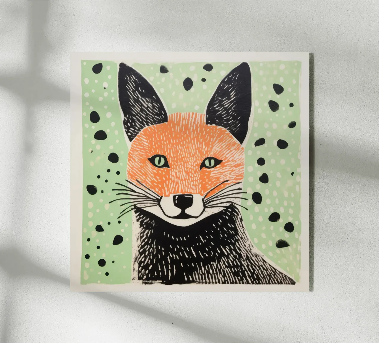 Volpe verde plexiglass da Minimal Animal Art