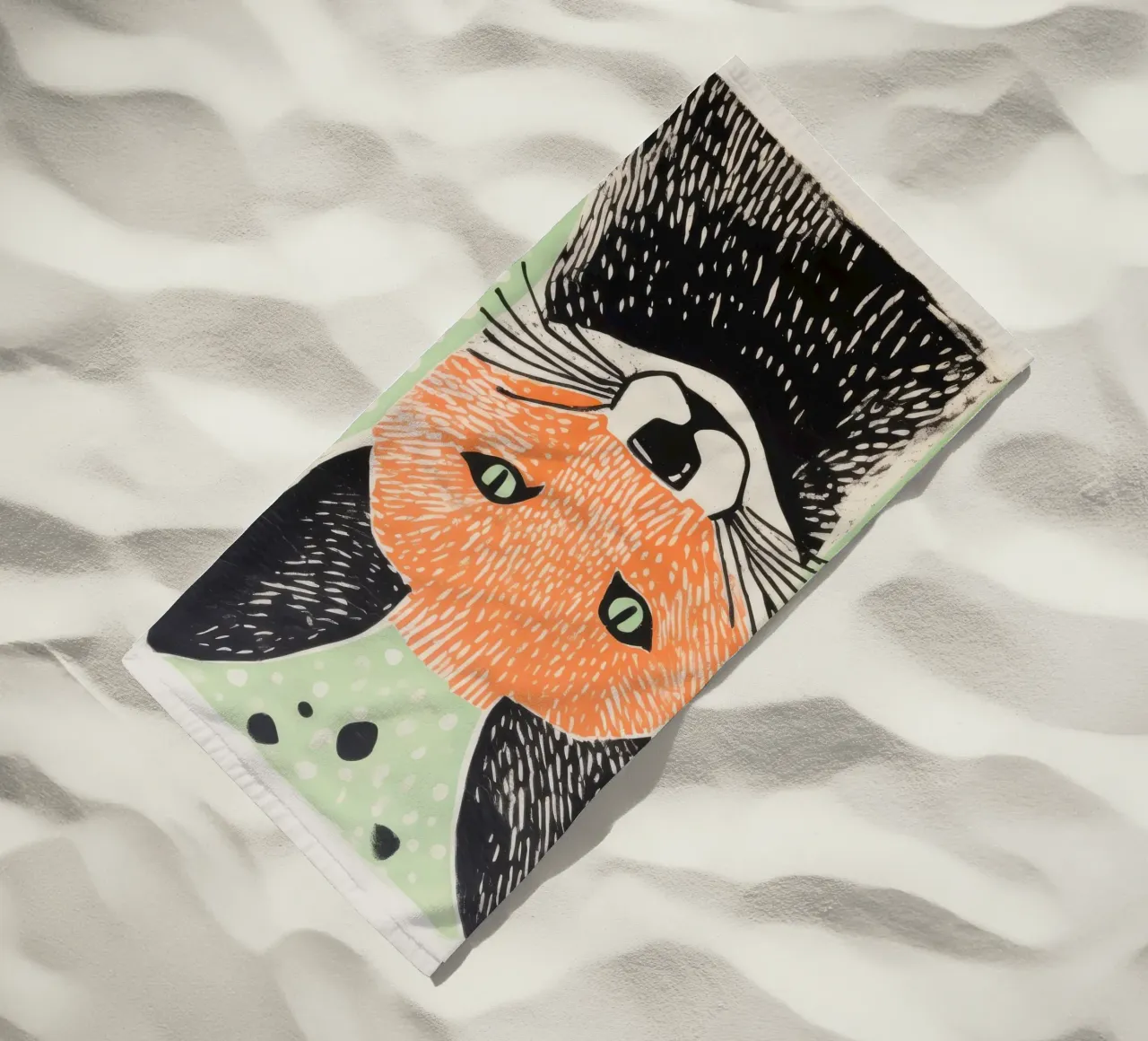 Volpe verde 2 telo mare da Minimal Animal Art