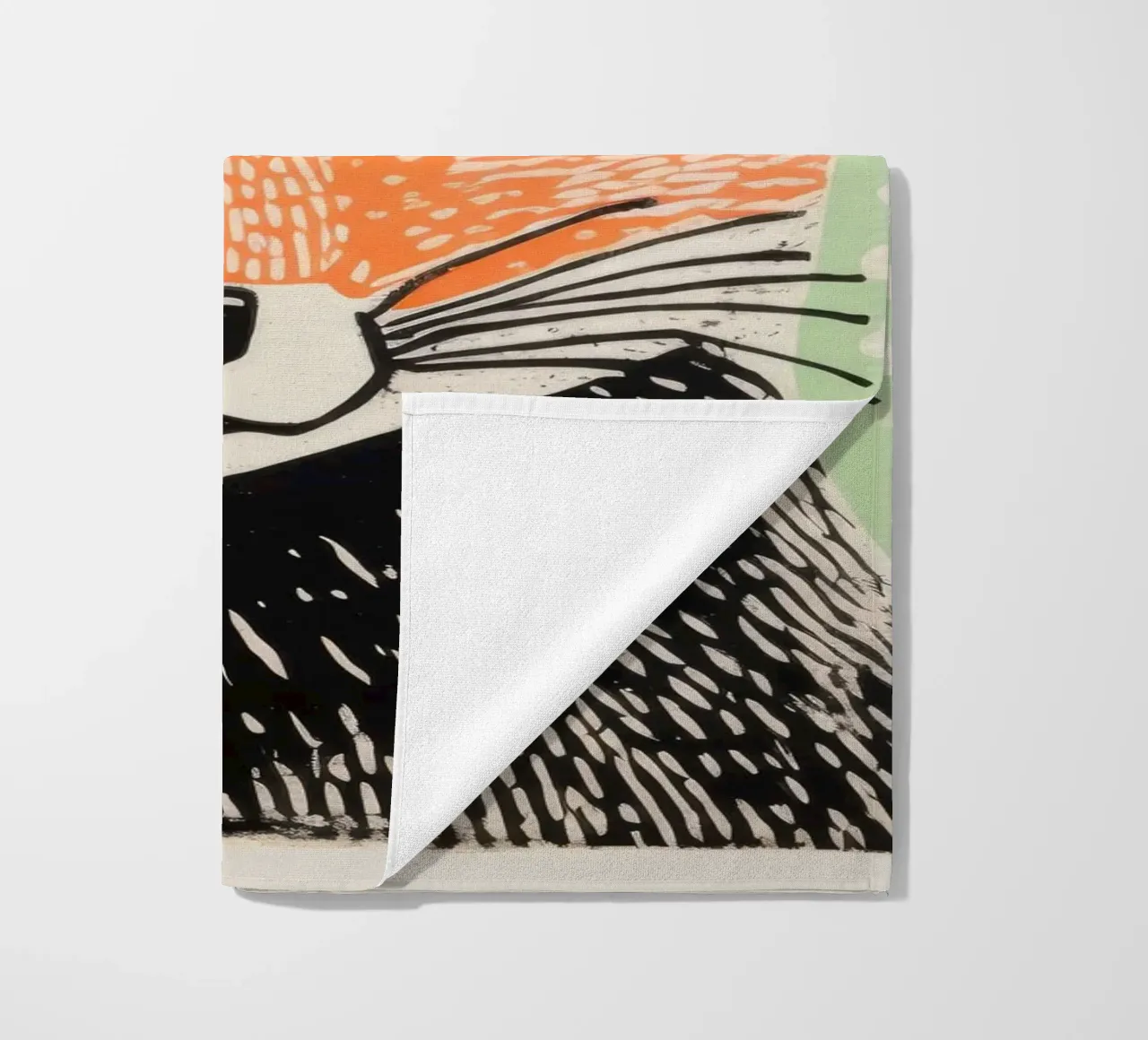 Volpe verde 2 telo mare da Minimal Animal Art