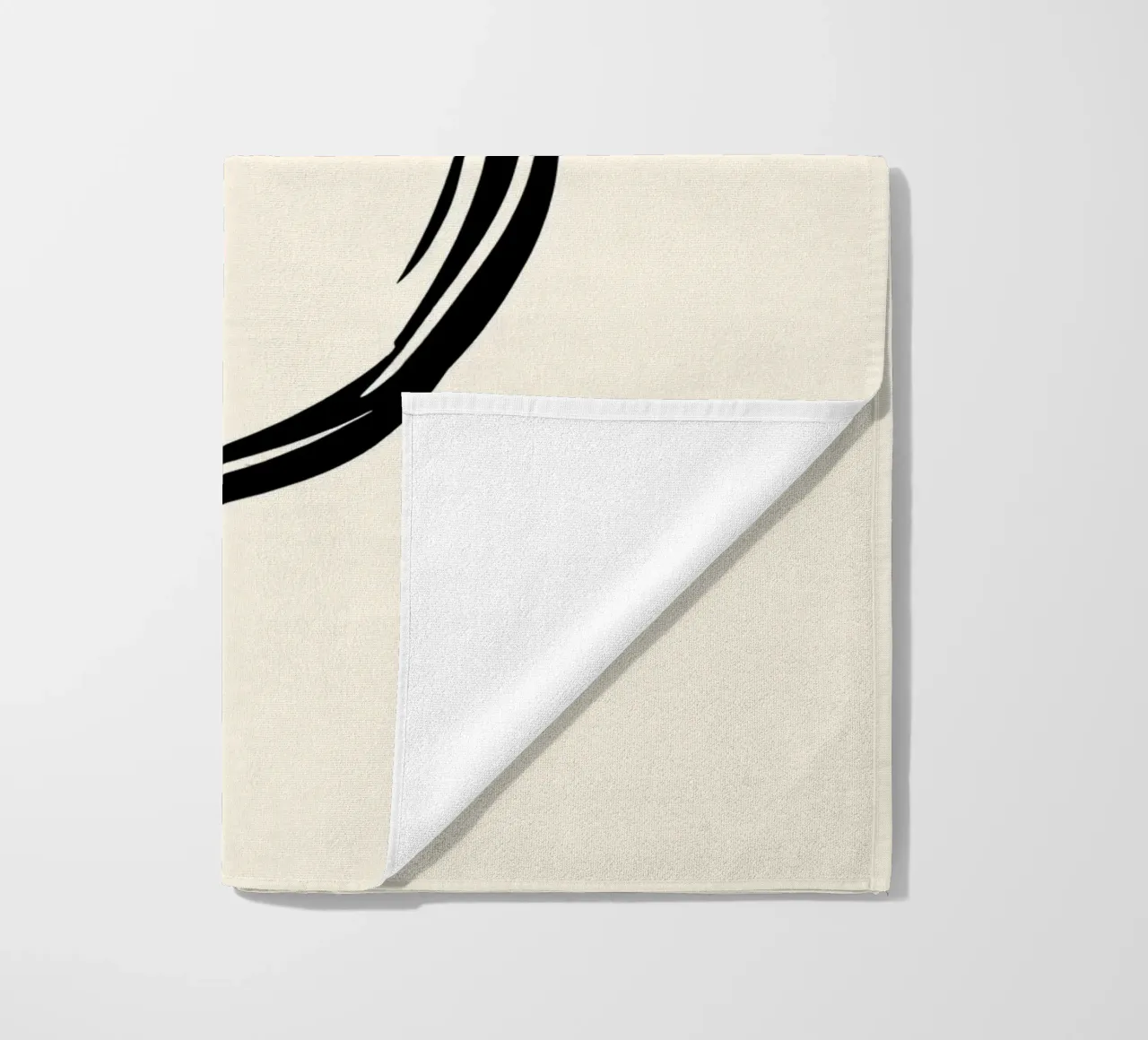 Illustrazione dettagliata di una singola ghianda in bianco e nero telo mare da DesignDoodle