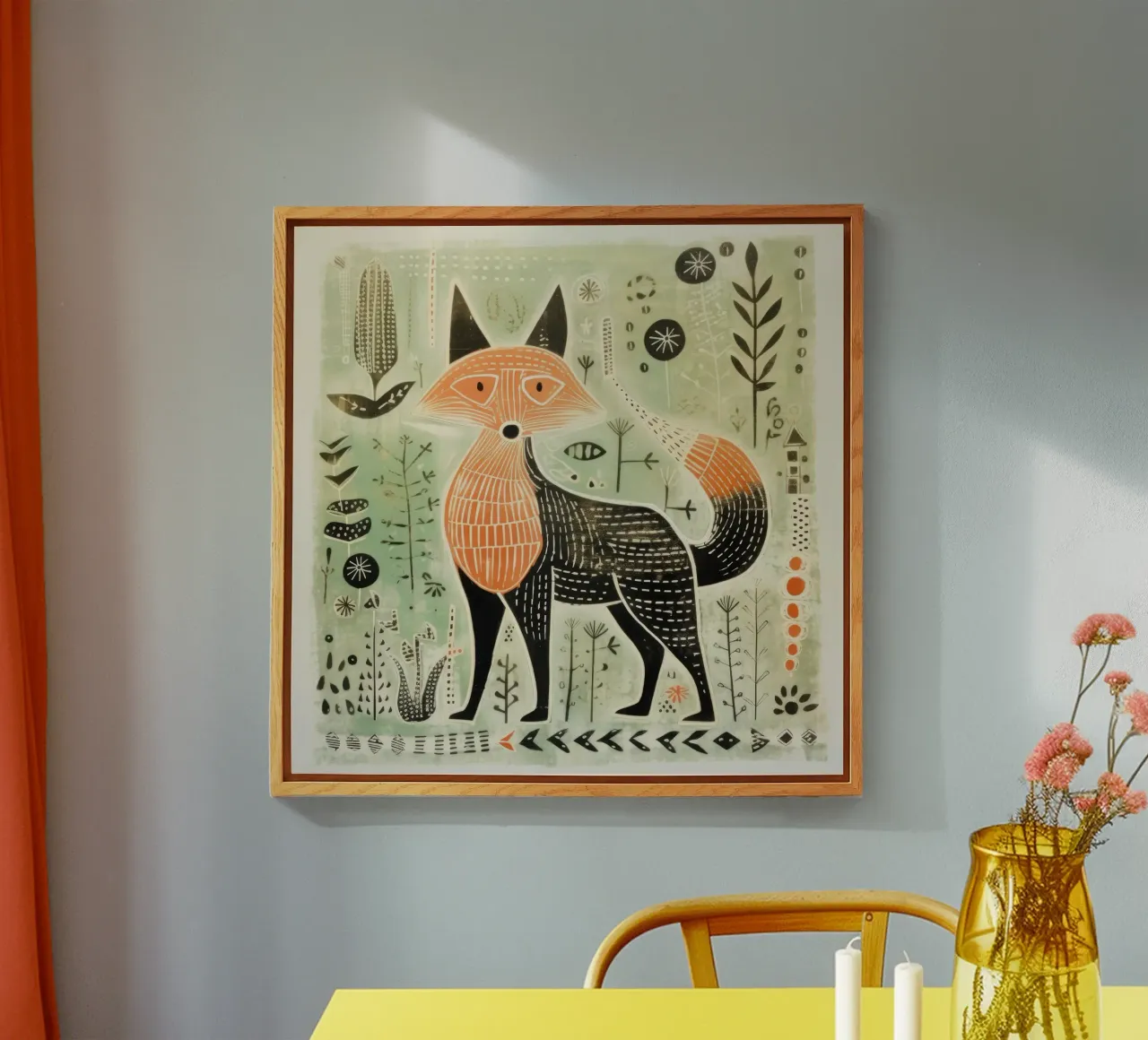 Volpe verde plexiglass da Minimal Animal Art