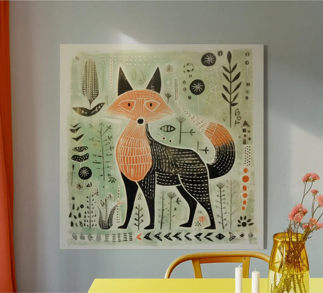 Volpe verde plexiglass da Minimal Animal Art