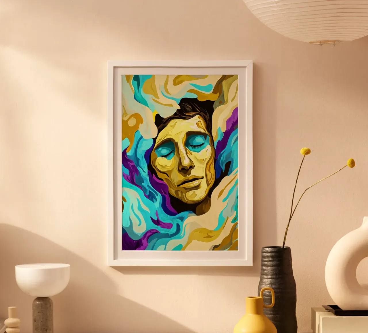 Sogni di luce e ombra poster con telaio in alluminio da melipo-art