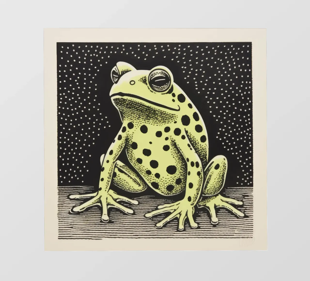 Rana verde 1 telo in pvc da Minimal Animal Art