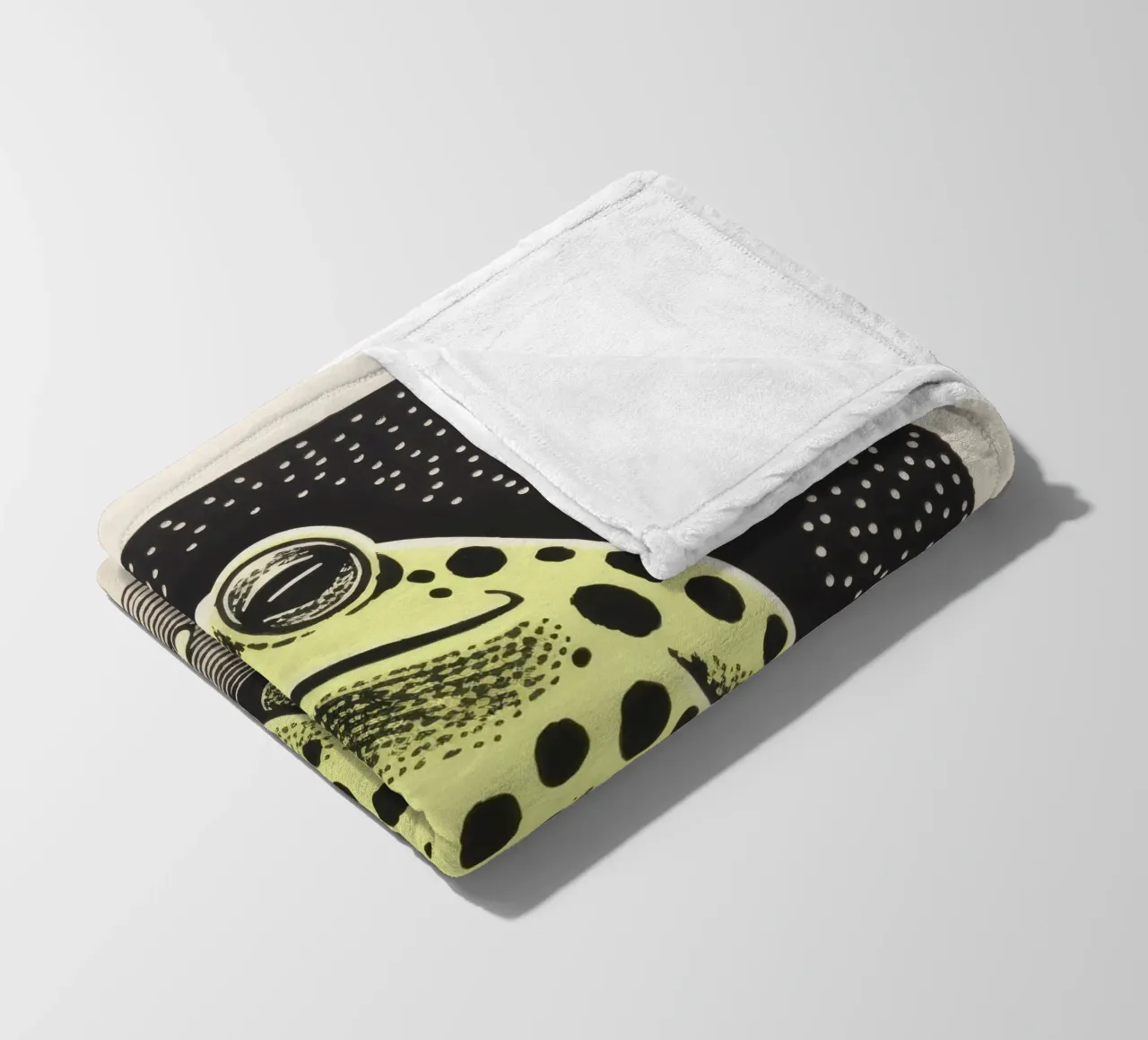Rana verde 1 coperta in pile da Minimal Animal Art