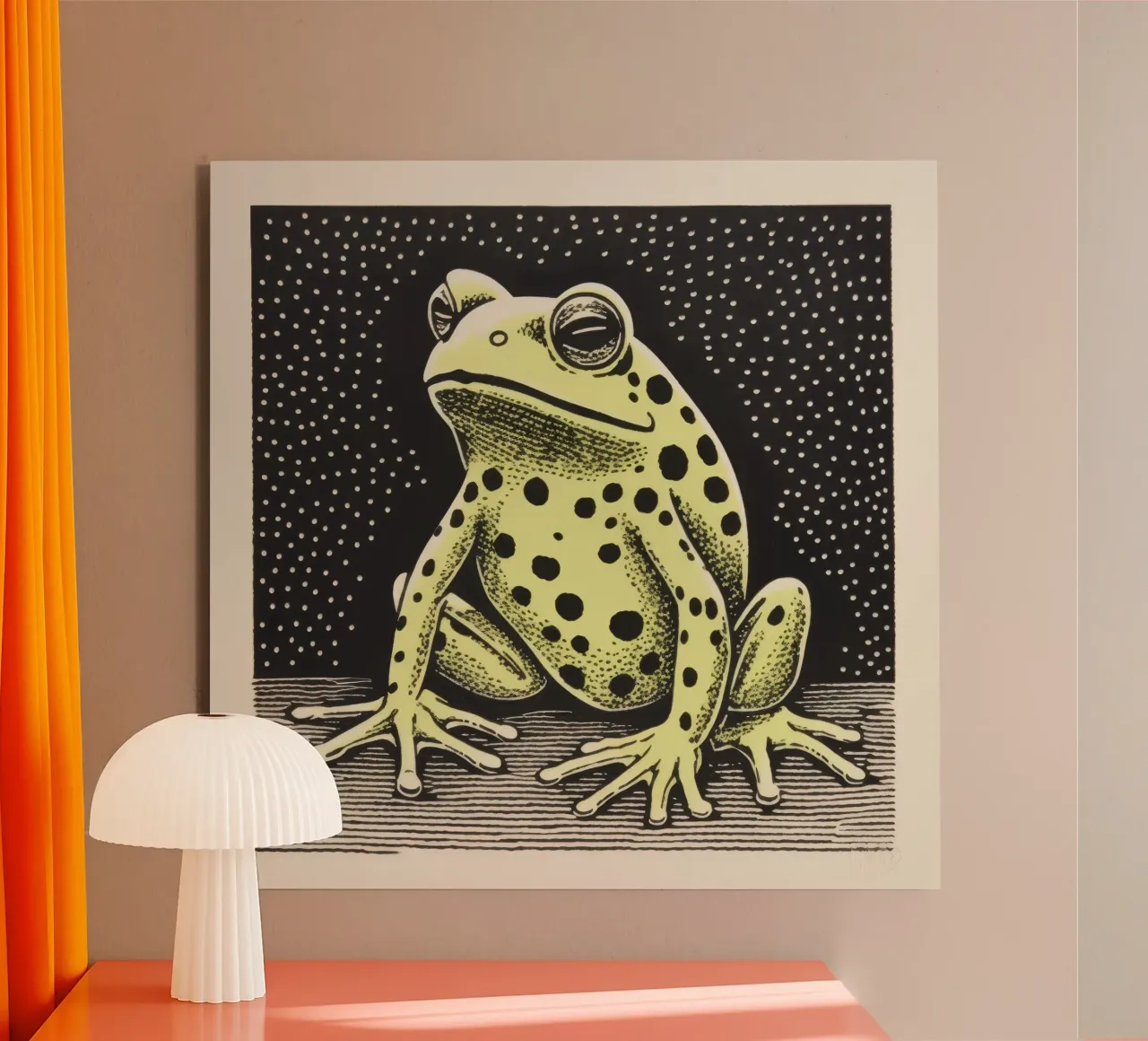 Rana verde 1 alluminio dibond da Minimal Animal Art