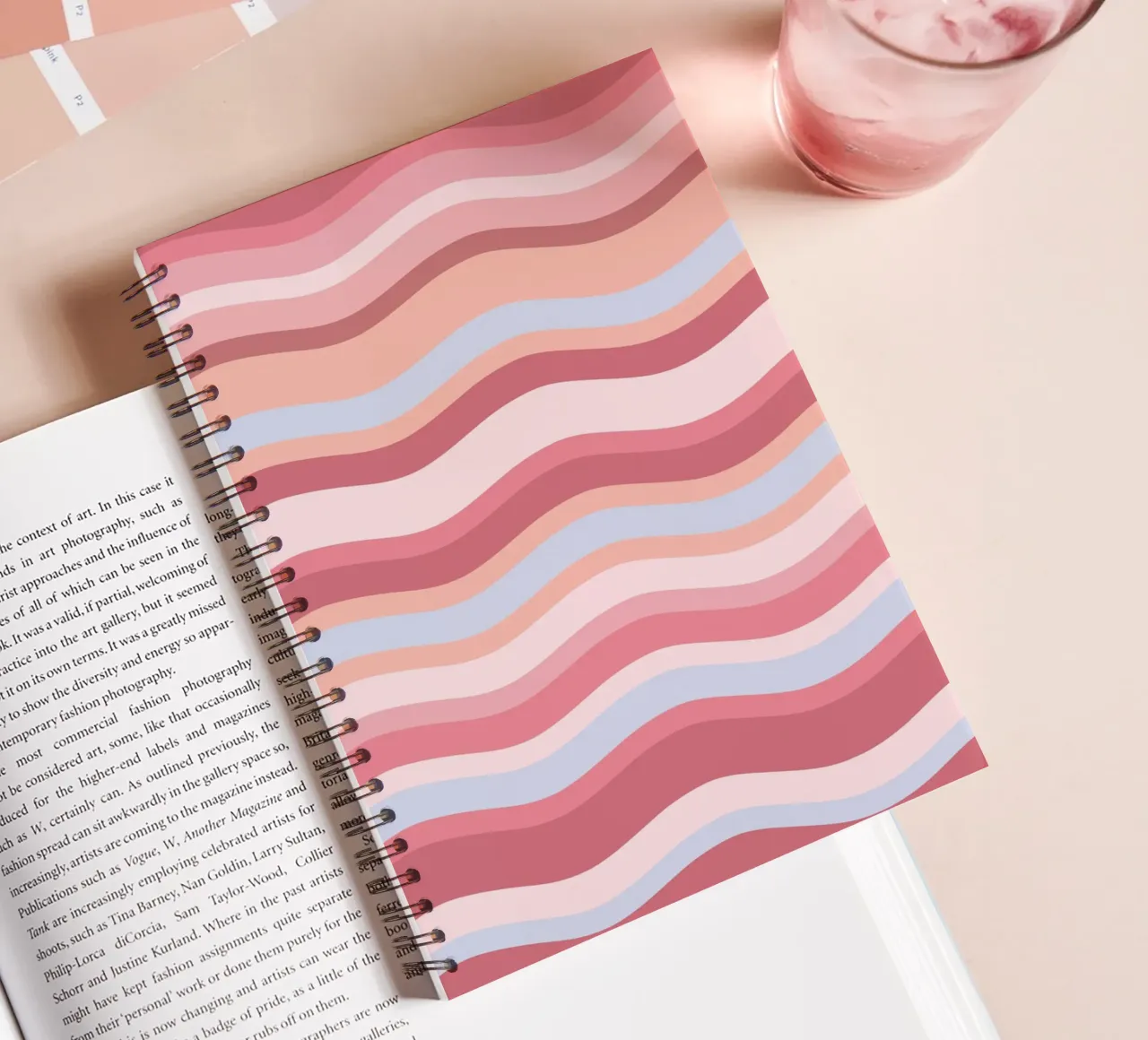 Groovy Red Pastell spiral notebook by BAINAI
