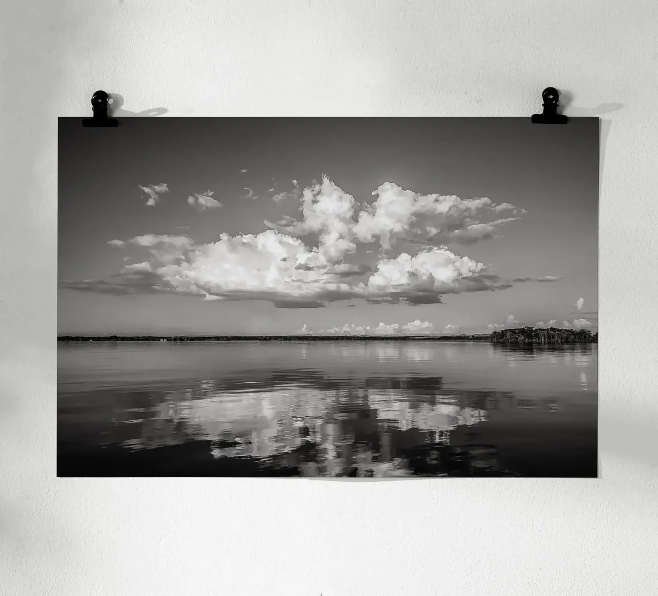 Landscape Photo - Cloud Mirror poster con telaio in alluminio da adrianooliveiraphoto