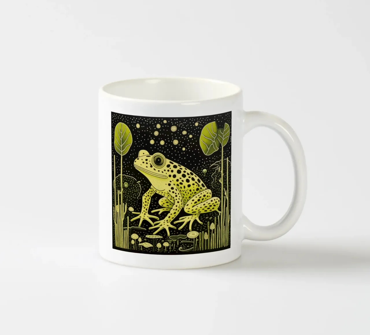 Rana verde 2 tazza in ceramica da Minimal Animal Art