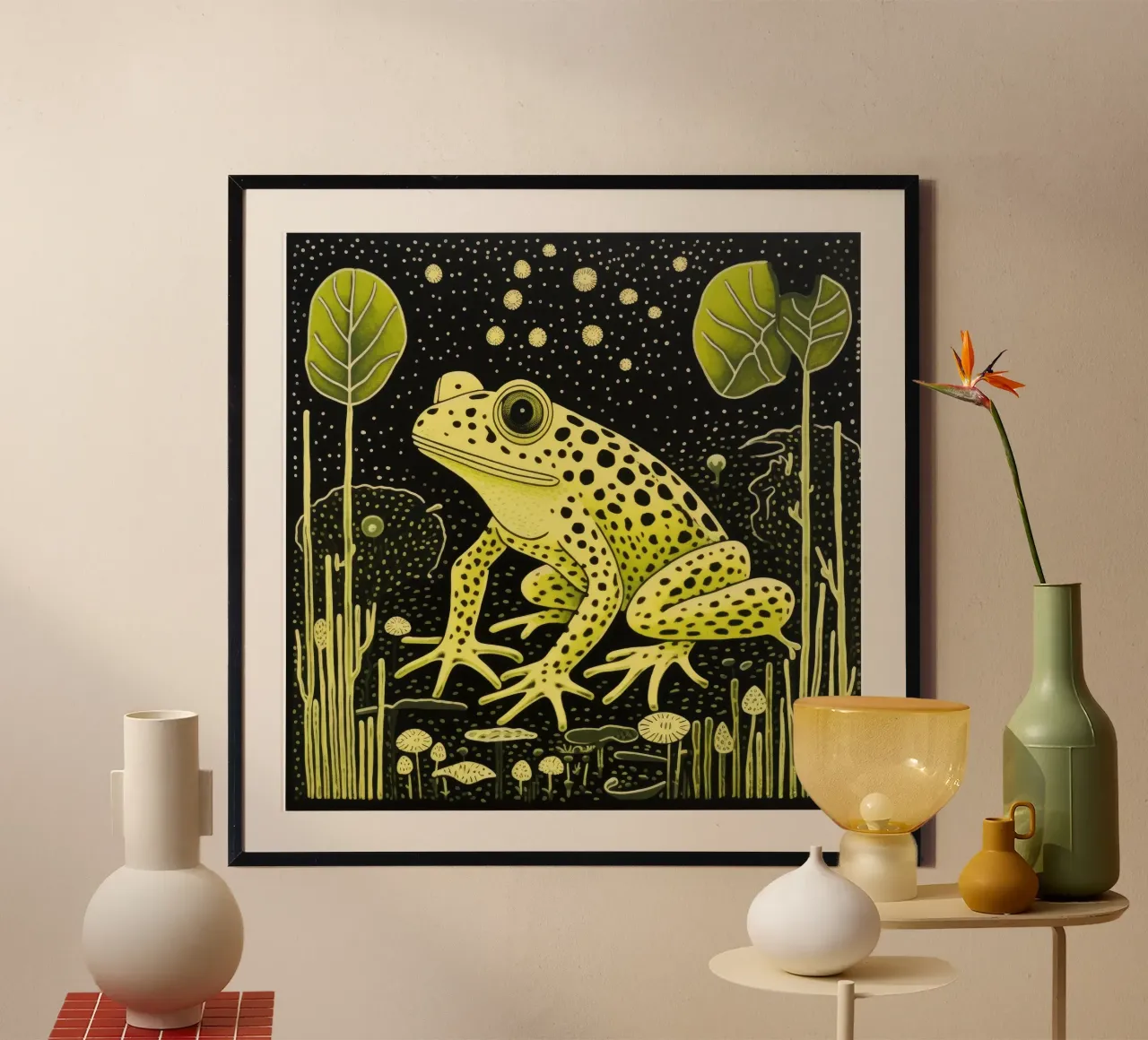 Rana verde 2 poster da Minimal Animal Art