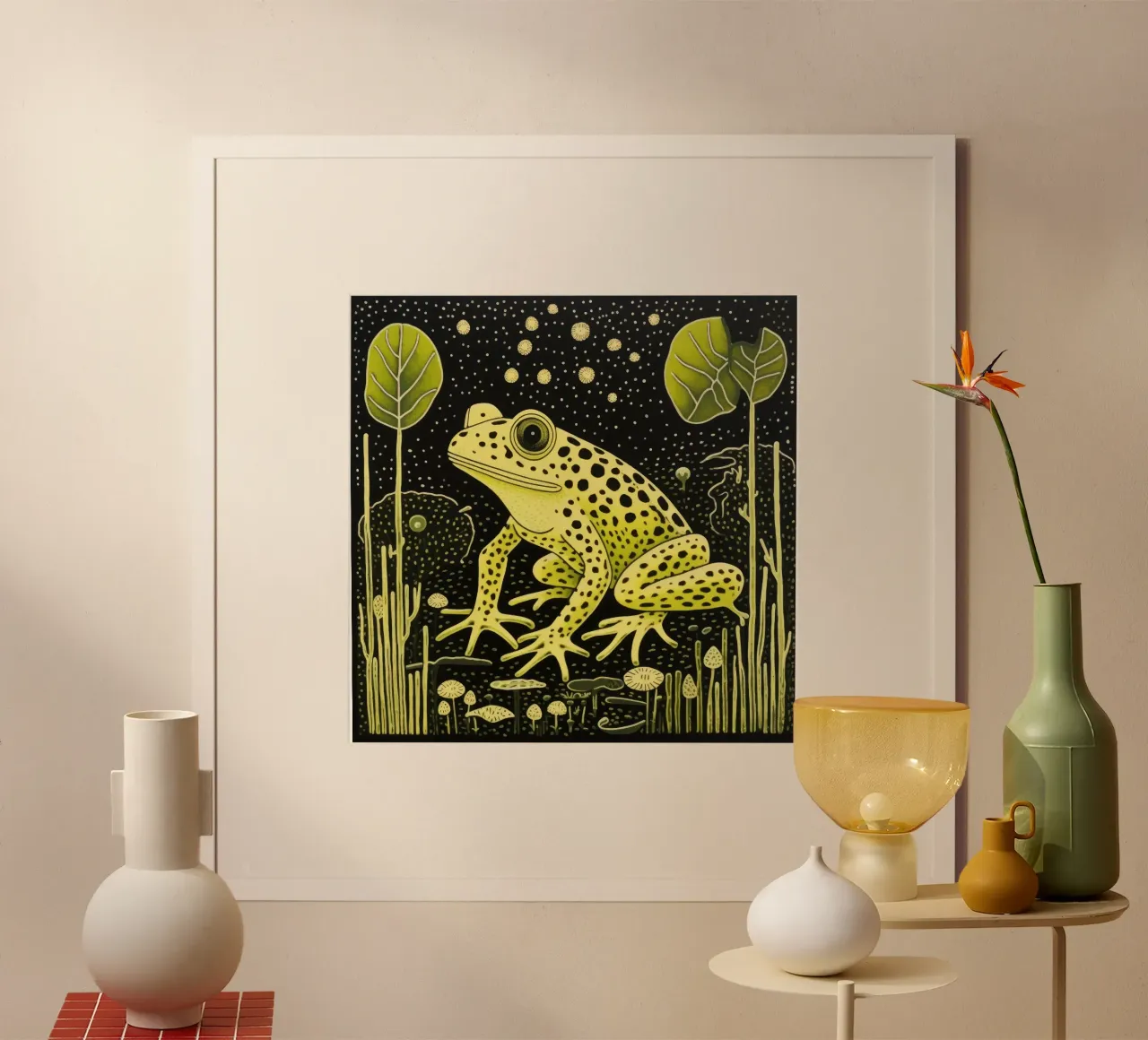 Rana verde 2 poster da Minimal Animal Art