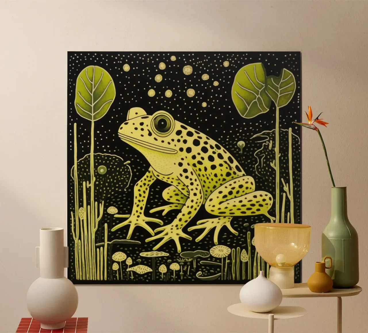 Rana verde 2 poster da Minimal Animal Art