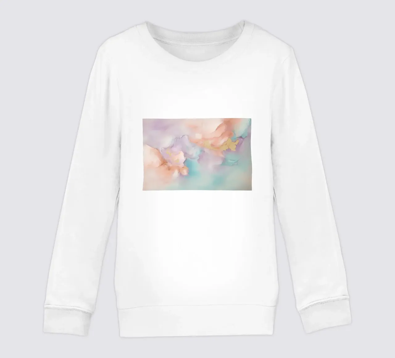 Peinture abstraite douce sweat enfant de Carinaprint