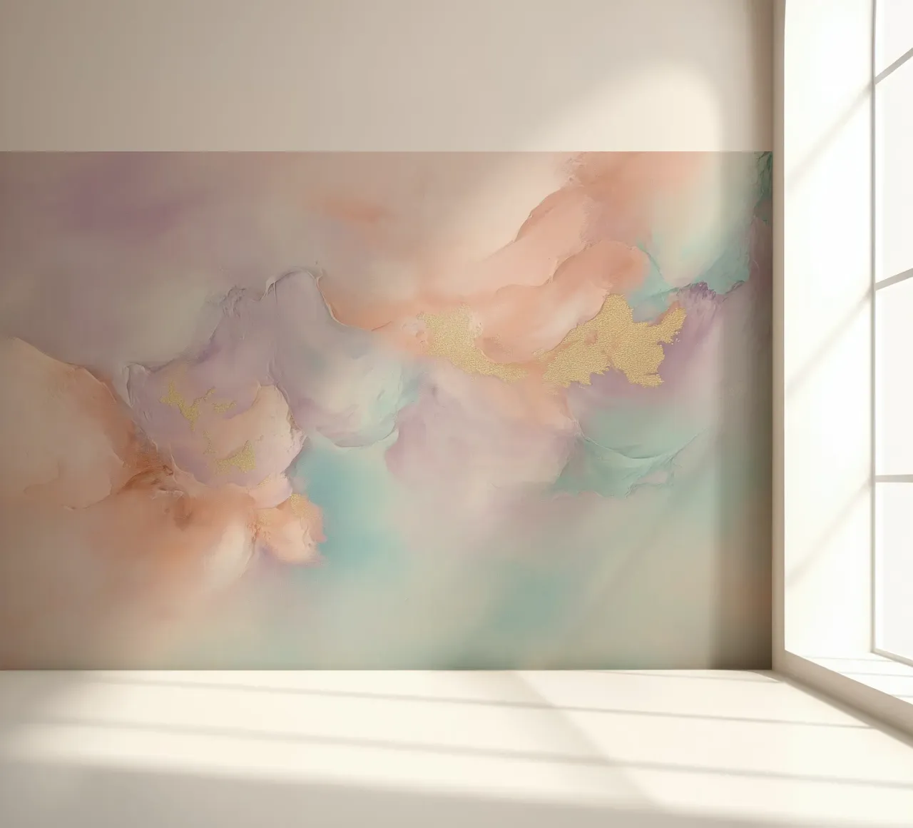 Peinture abstraite douce papier peint photo de Carinaprint