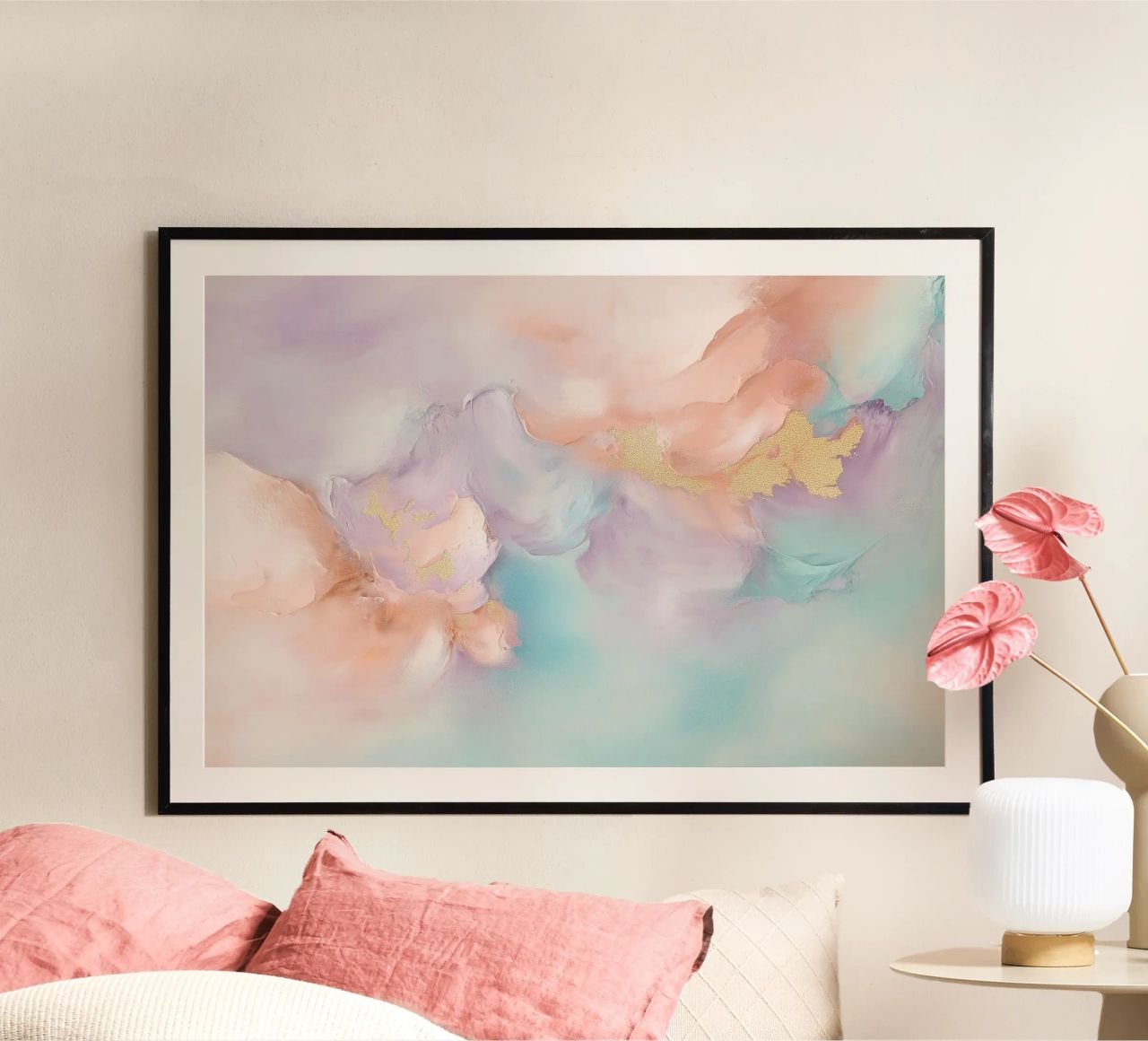 Pintura abstracta suave poster de Carinaprint