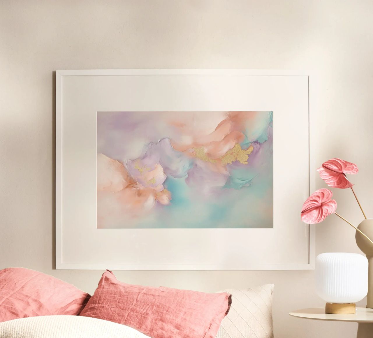 Pintura abstracta suave poster de Carinaprint