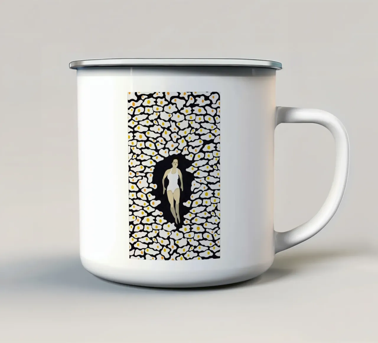 Surrounded tazza in smalto da Amalia Restrepo