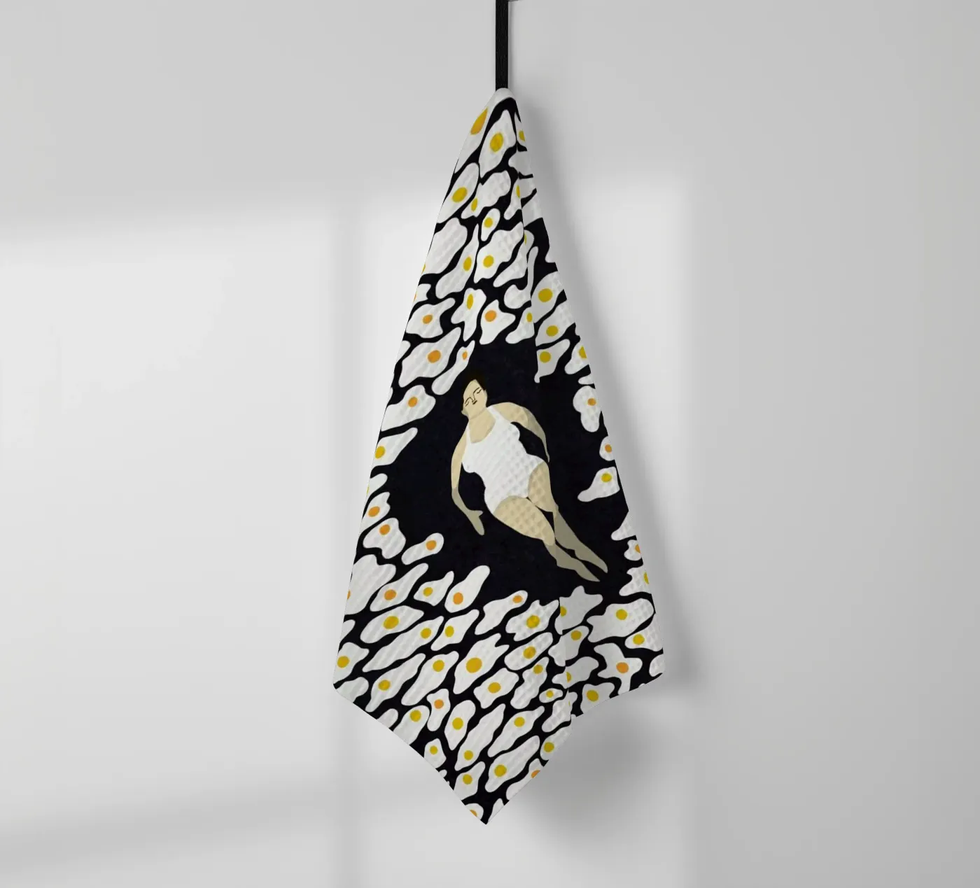 Surrounded tea towel by Amalia Restrepo