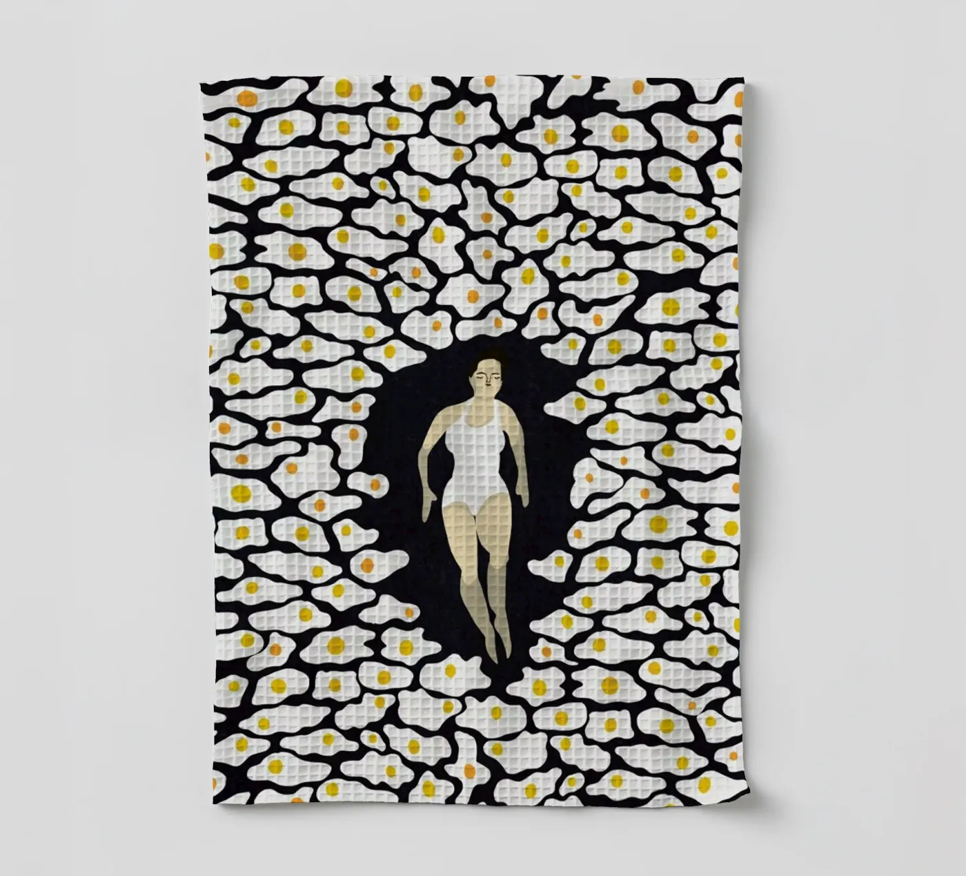Surrounded tea towel by Amalia Restrepo