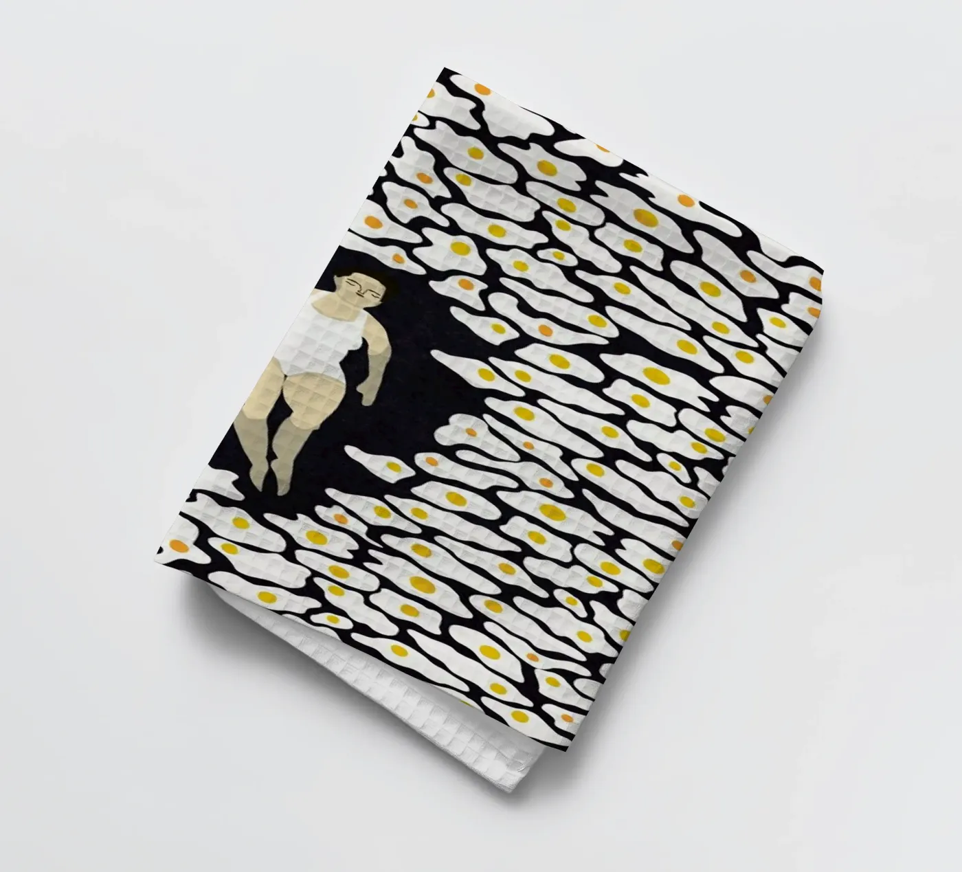 Surrounded tea towel by Amalia Restrepo