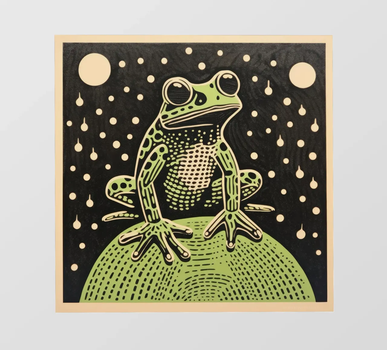 Rana verde 4 telo in pvc da Minimal Animal Art