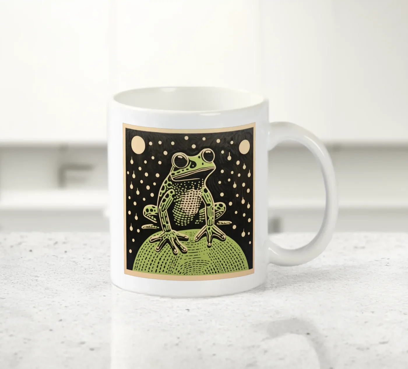 Rana verde tazza in ceramica da Minimal Animal Art