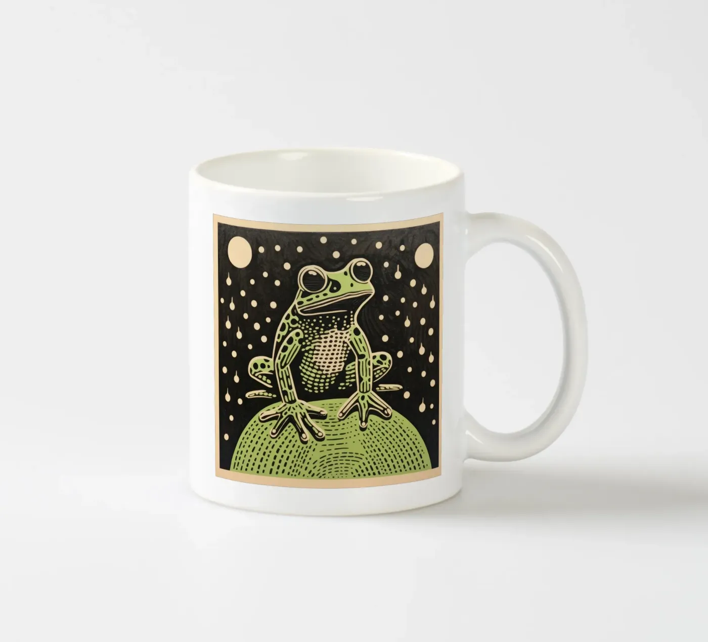 Rana verde tazza in ceramica da Minimal Animal Art