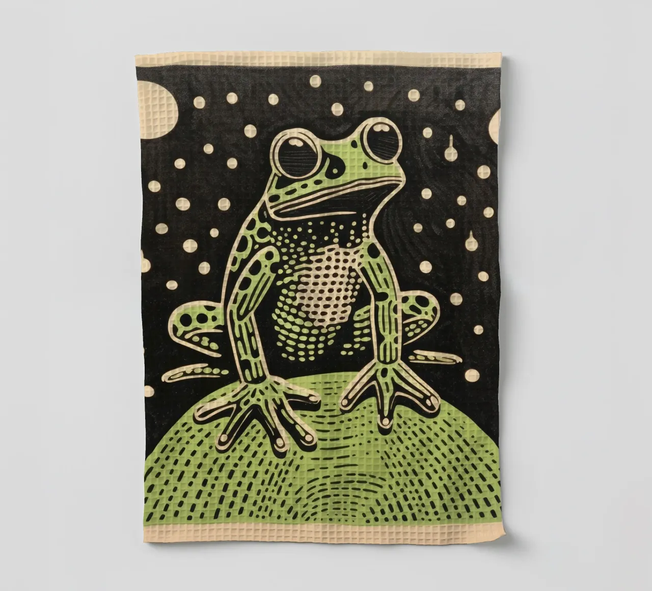 Grüner Frosch 4 Geschirrtuch von Minimal Animal Art