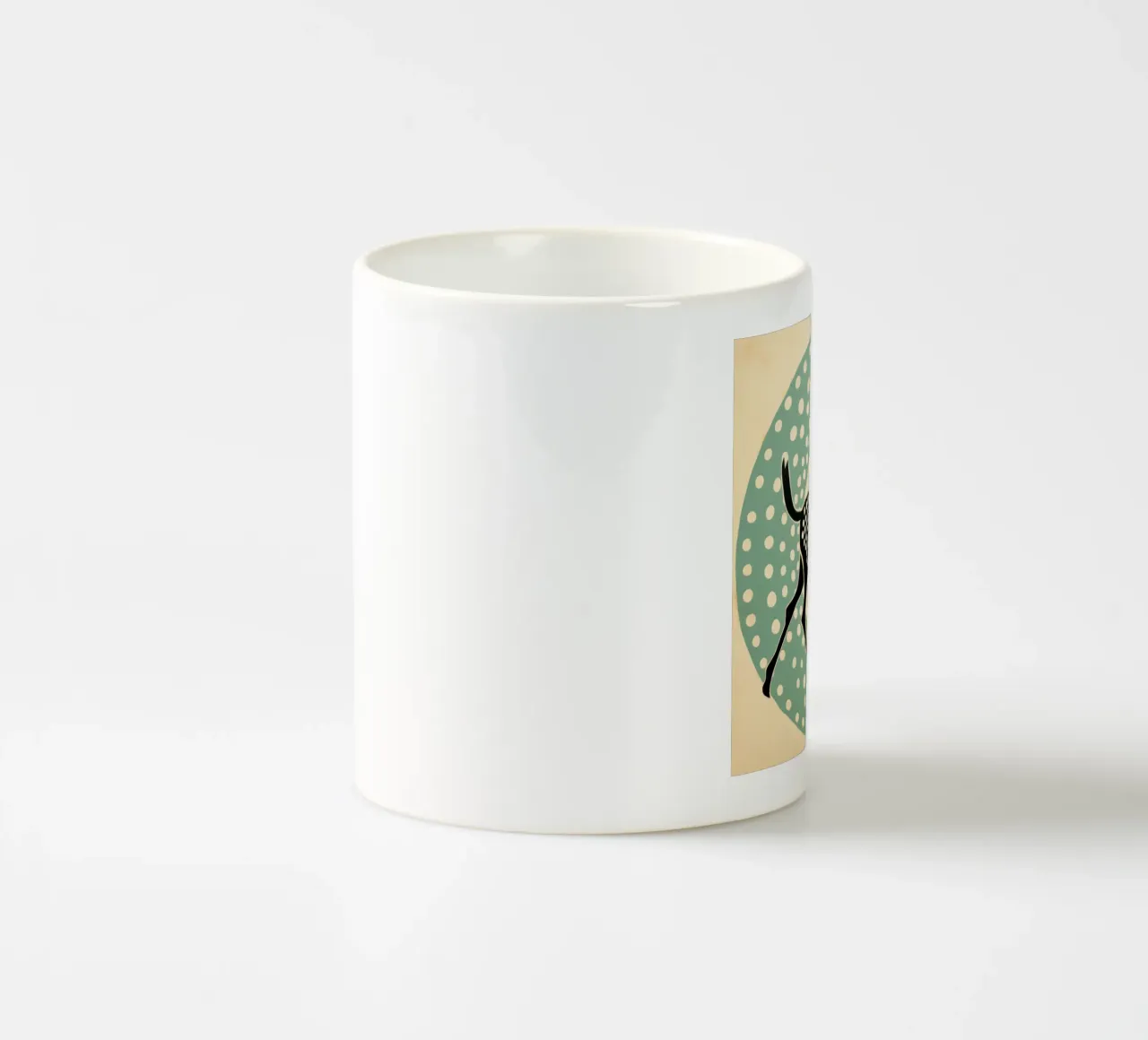 Gazzella verde 1 tazza in ceramica da Minimal Animal Art