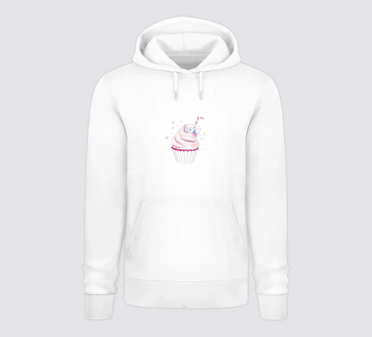 Cupcake colorati con glassa vorticosa e sormontati felpa con cappuccio da DesignDoodle