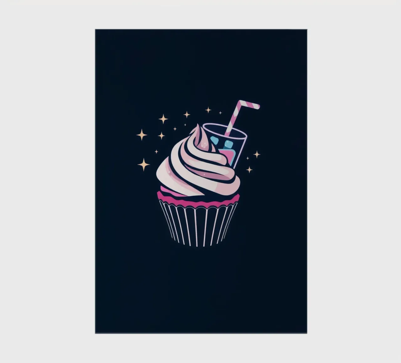 Cupcake coloré recouvert d'un glaçage tourbillonnant carnet de notes de DesignDoodle