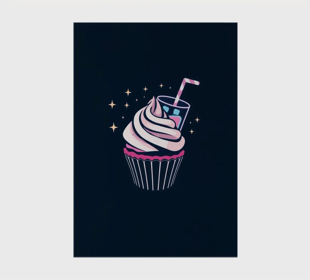 Cupcake coloré recouvert d'un glaçage tourbillonnant carnet de notes de DesignDoodle