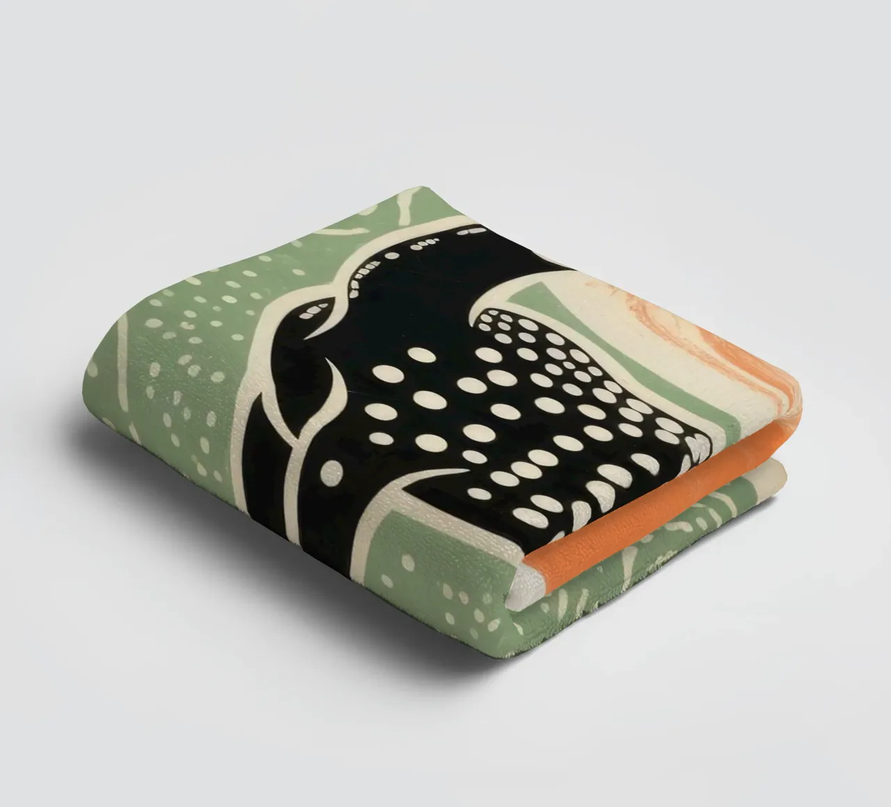 Green Gazelle 2 towel by Minimal Animal Art