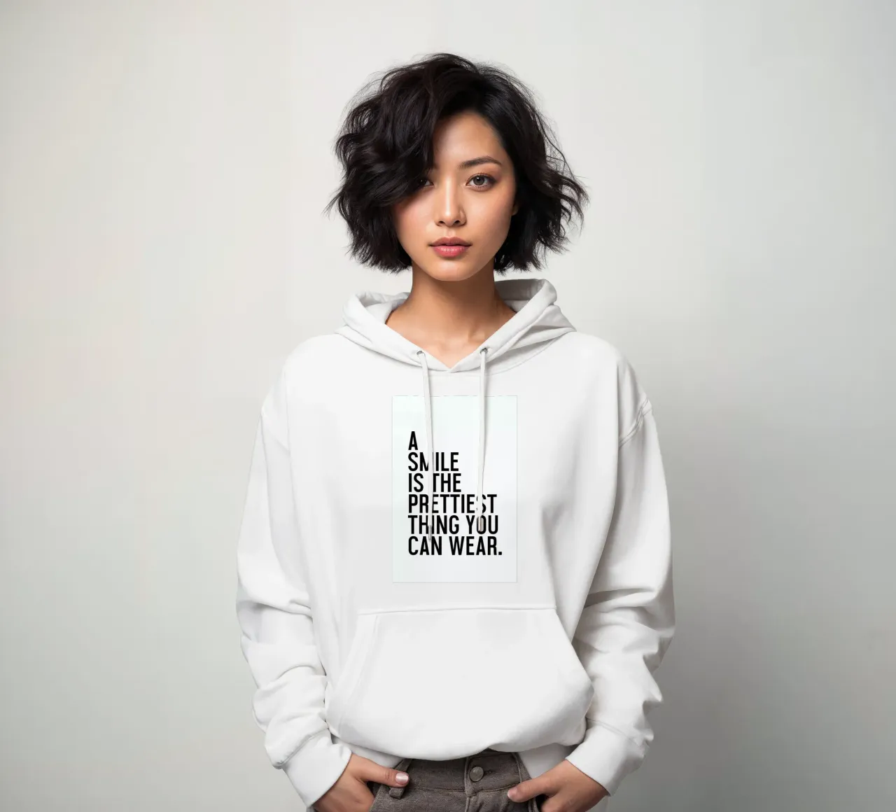 A Smile Is The Prettiest felpa con cappuccio da Honeymoon Hotel