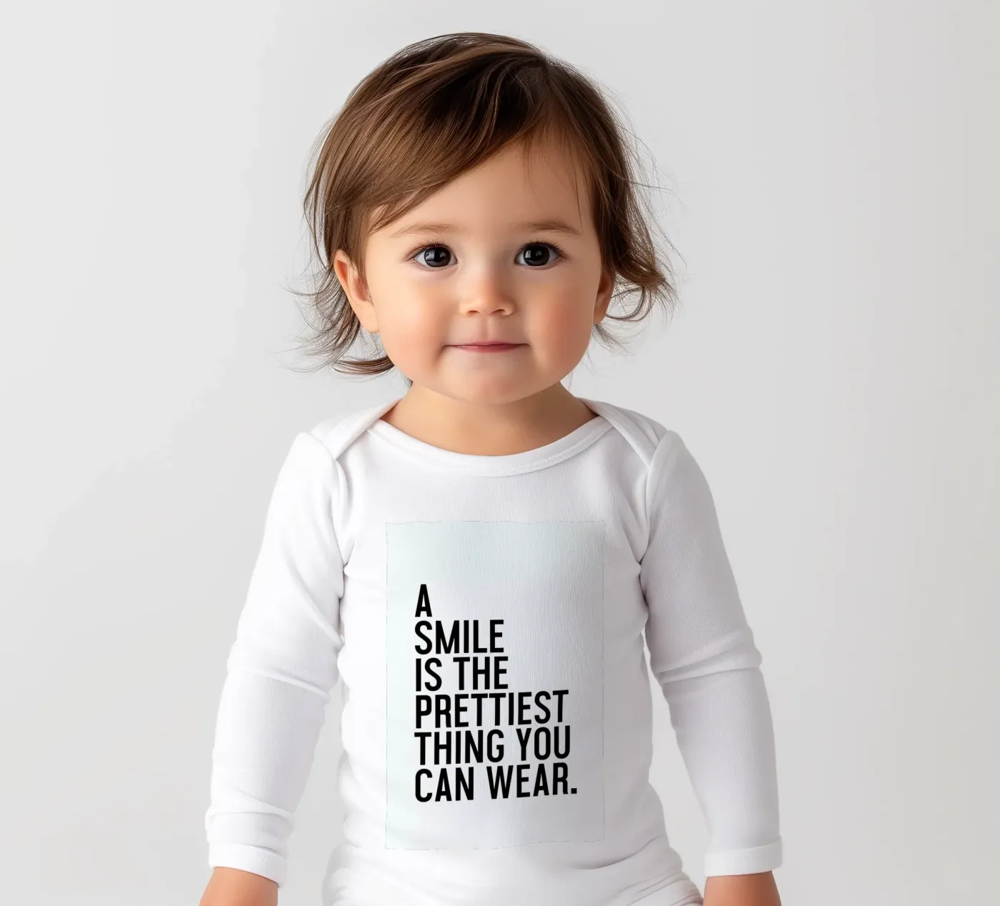 A Smile Is The Prettiest body neonato maniche lunghe da Honeymoon Hotel