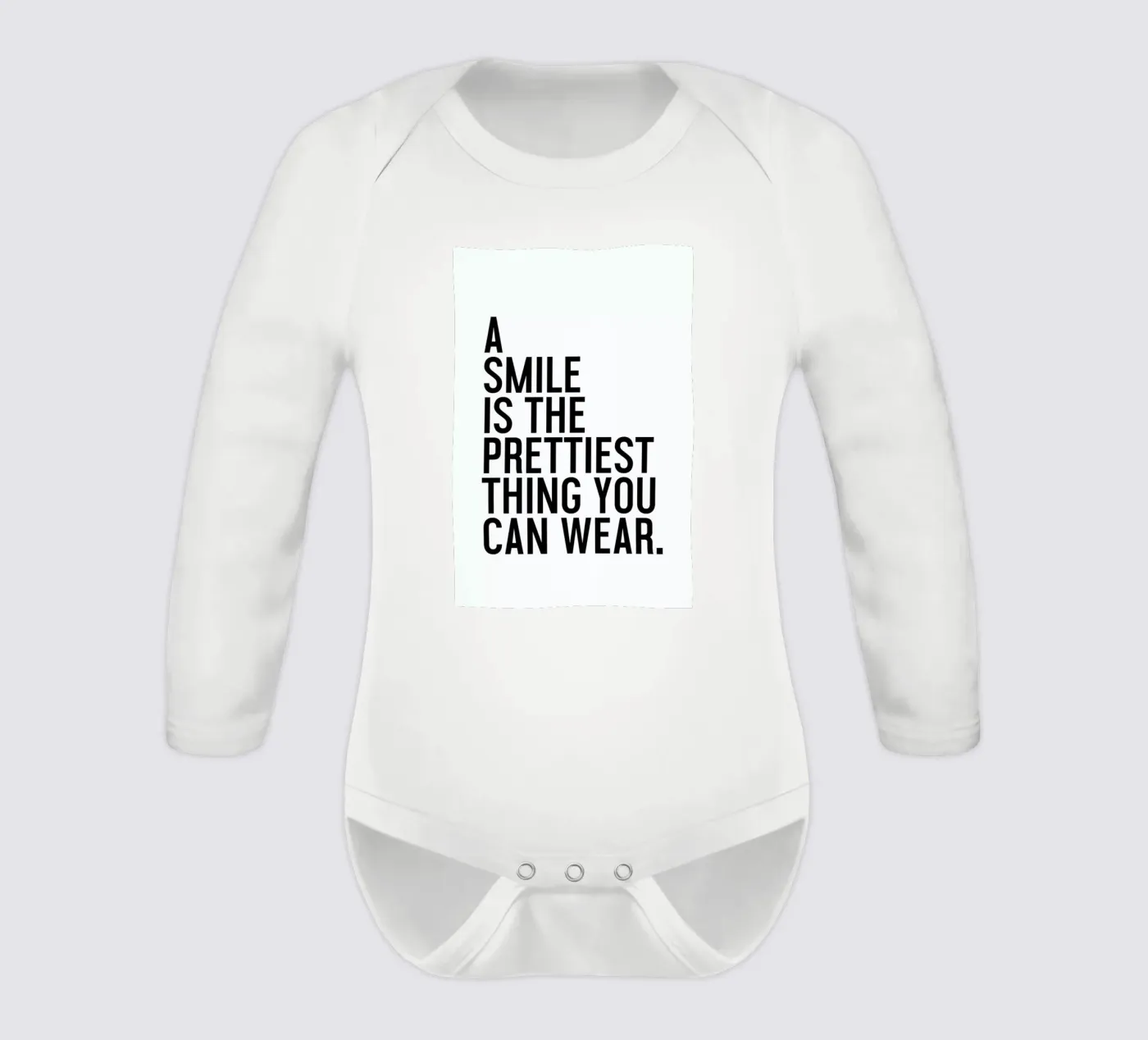 A Smile Is The Prettiest Langarm Babybody von Honeymoon Hotel