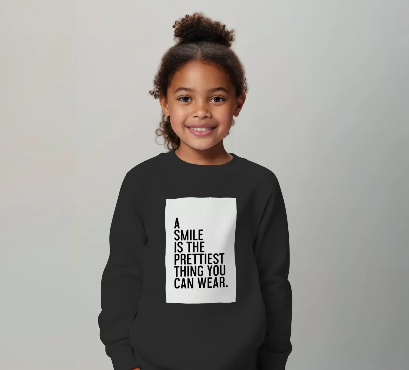 A Smile Is The Prettiest Kinder Sweatshirt von Honeymoon Hotel